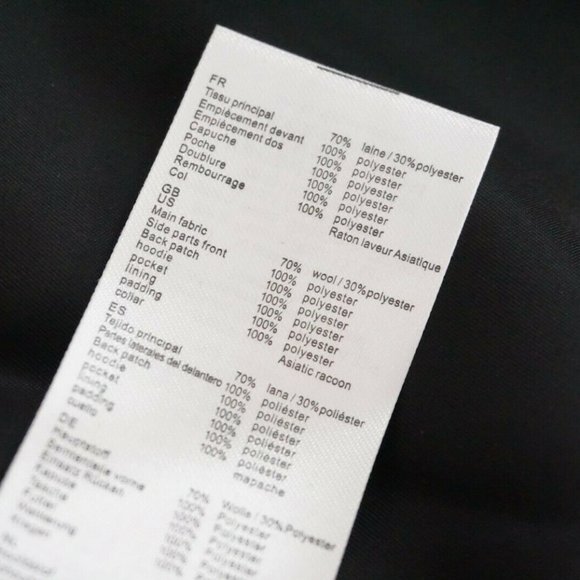 🆕Maje Globe Genuine Raccoon Fur Wool Blend Parka - Picture 8 of 8